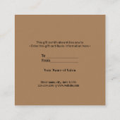 名シンプル前のアドレスの追加文字のロゴdis スクエア名刺 (裏面)