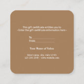 名シンプル前のアドレスの追加文字のロゴdis スクエア名刺 (裏面)