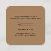 名シンプル前のアドレスの追加文字のロゴdis スクエア名刺 (裏面)