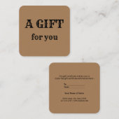 名シンプル前のアドレスの追加文字のロゴdis スクエア名刺 (正面/裏面)