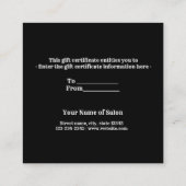 名シンプル前のアドレスの追加文字のロゴdis スクエア名刺 (裏面)