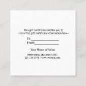 名シンプル前のアドレスの追加文字のロゴdis スクエア名刺 (裏面)