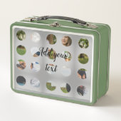 名シンプル前の写真ミニマルコラージュを追加 メタルランチボックス (正面)