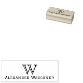 名シンプル前の大独身のイニシャルモノグラム ラバースタンプ (押印)