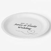 名シンプル前の紙結婚プレート ペーパープレート (アングル)