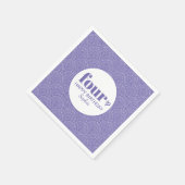 名シンプル前の紫色の四歳の誕生日 スタンダードカクテルナプキン (角)