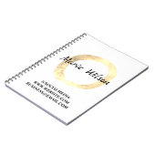 名シンプル前の追加エレガントグリッターノート ノートブック (左側)