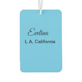 名シンプル前の追加ミニマル文字プレイスシティクスト カーエアーフレッシュナー (裏面)