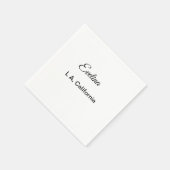 名シンプル前の追加ミニマル文字プレイスシティクスト スタンダードカクテルナプキン (角)