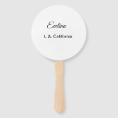 名シンプル前の追加ミニマル文字プレイスシティクスト ハンドファン (正面)