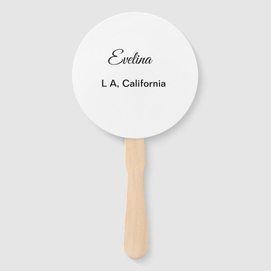 名シンプル前の追加ミニマル文字プレイスシティクスト ハンドファン (正面)