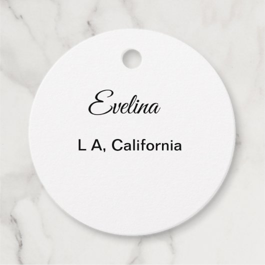 名シンプル前の追加ミニマル文字プレイスシティクスト フェイバータグ (正面)