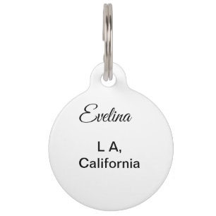 名シンプル前の追加ミニマル文字プレイスシティクスト ペット ネームタグ