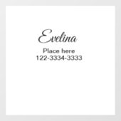 名シンプル前の追加ミニマル文字プレイス市内電話 ウィンドウサイン (シート)