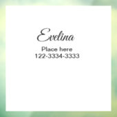 名シンプル前の追加ミニマル文字プレイス市内電話 ウィンドウサイン (シート3)