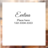 名シンプル前の追加ミニマル文字プレイス市内電話 ウィンドウサイン (シート2)