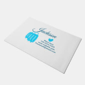 名シンプル前の追加ミニマル文字プレイス市内電話 ドアマット (アングル)