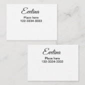 名シンプル前の追加ミニマル文字プレイス市内電話 ノートカード (正面/裏面)