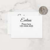 名シンプル前の追加ミニマル文字プレイス市内電話 ノートカード (正面/裏面インサイチュ)