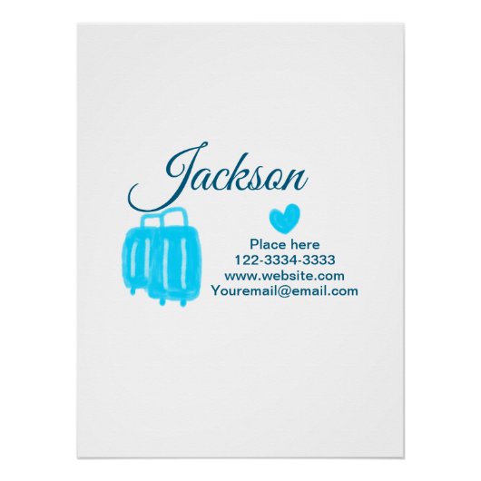 名シンプル前の追加ミニマル文字プレイス市内電話 ポスター (正面)