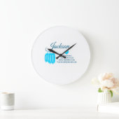 名シンプル前の追加ミニマル文字プレイス市内電話 ラージ壁時計 (ホーム)