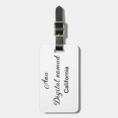 名シンプル前の追加ミニマル文字プレイスcalifornia ラゲッジタグ (正面縦)