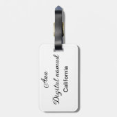 名シンプル前の追加ミニマル文字プレイスcalifornia ラゲッジタグ (裏面縦)