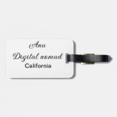 名シンプル前の追加ミニマル文字プレイスcalifornia ラゲッジタグ (裏面横)