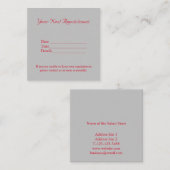 名シンプル前の追加文字写真の指定 予約カード (正面/裏面)