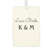 名シンプル前の追加文字愛birds文字 カーエアーフレッシュナー (裏面)