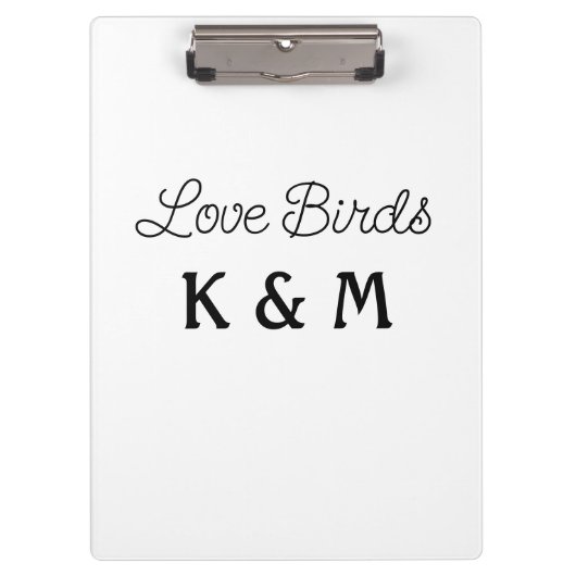 名シンプル前の追加文字愛birds文字 クリップボード (正面)