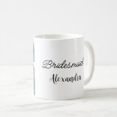名シンプル前を追加ミニマルphoto bridesmaid name コーヒーマグカップ (正面右)