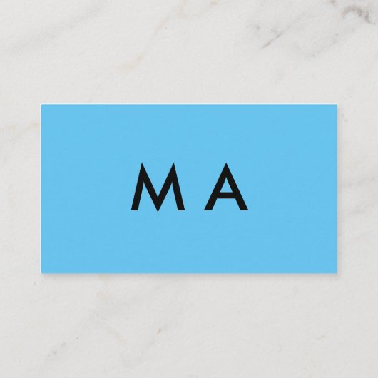 名シンプル前文字の男性を追加するモノグラミニマルム 名刺 (裏面)