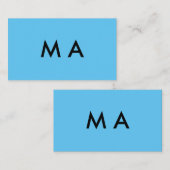 名シンプル前文字の男性を追加するモノグラミニマルム 名刺 (正面/裏面)