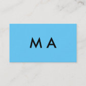 名シンプル前文字の男性を追加するモノグラミニマルム 名刺 (正面)