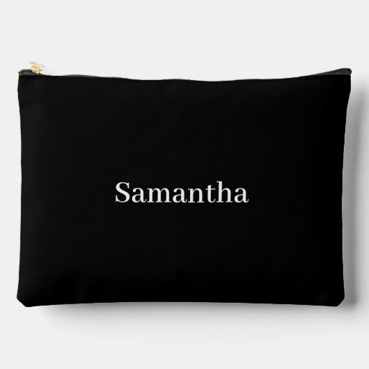 名シンプル白黒モノグラム アクセサリーポーチ (正面)