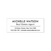 名シンプル称及び住所の企業の不動産仲介業者業務 ラバースタンプ (インプリント)