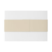 名シンプル素朴前と日付の付いたクリーム 招待状ベリーバンド (裏面例)