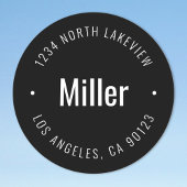 名スタイリッシュはっきりした前と循環文字 ラウンドシール