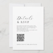 名スタイリッシュシンプルミニマルクラシック結婚名 招待状 (裏面)