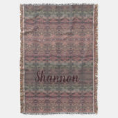 名スタイリッシュパターン(の模様が)ある前タイポグラフィ付きデザイン スローブランケット (正面縦)