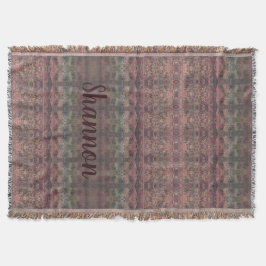 名スタイリッシュパターン（の模様が）ある前タイポグラフィ付きデザイン スローブランケット