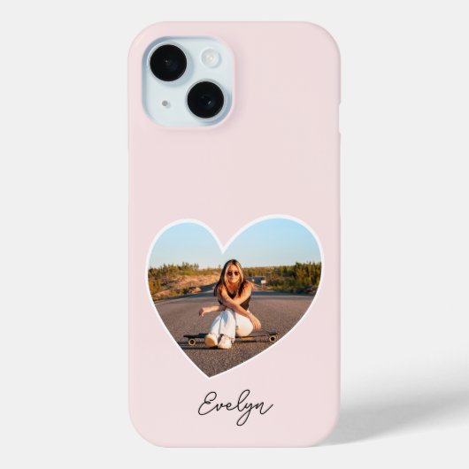 名スタイリッシュパーソナライズされた前フォト愛ハートピンク Case-Mate iPhoneケース (裏面)