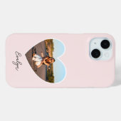 名スタイリッシュパーソナライズされた前フォト愛ハートピンク Case-Mate iPhoneケース (裏面 (横))