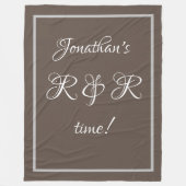 名スタイリッシュパーソナライズされた前素朴「R & R time」 フリースブランケット (正面)