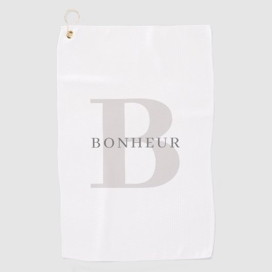 名スタイリッシュモダン前とモノグラム ゴルフタオル (正面)