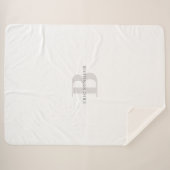 名スタイリッシュモダン前とモノグラム シェルパブランケット (正面(横))