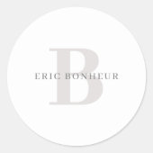 名スタイリッシュモダン前とモノグラム ラウンドシール (正面)