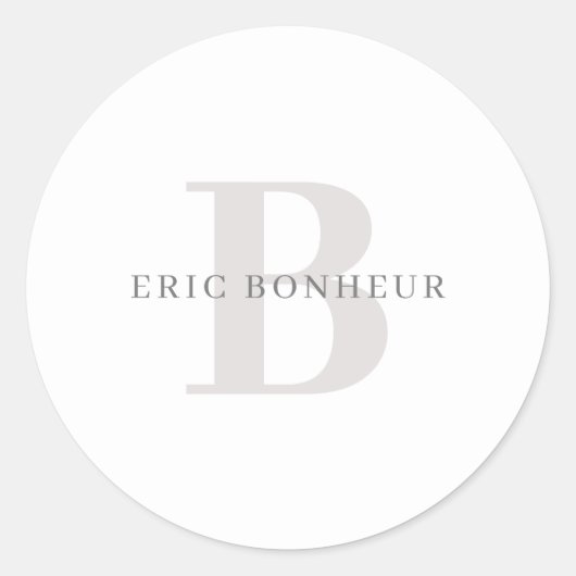 名スタイリッシュモダン前とモノグラム ラウンドシール (正面)