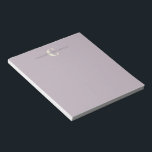 名スタイリッシュモノグラムの前シックほこりっぽい薄紫 ノートパッド<br><div class="desc">ダスティスタイリッシュ薄紫のメモ帳の名前</div>